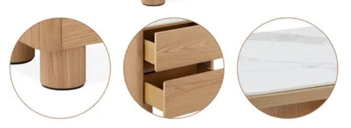Chloe lamp table ceramic top