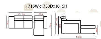 Rose 2-Seater Sofa bed with Rev chaise