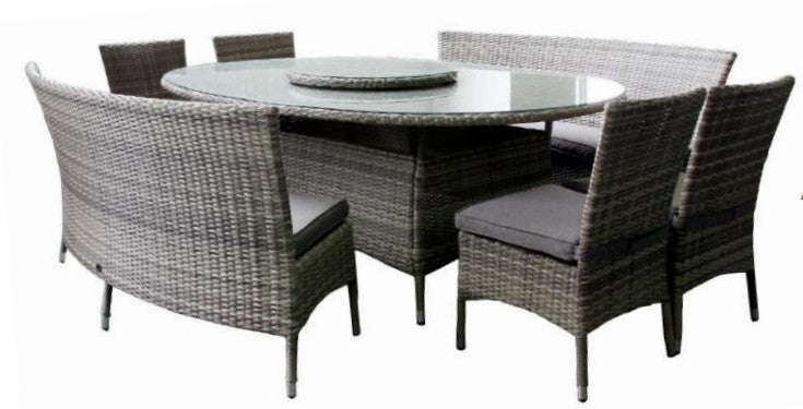 Taher 7-piece Oval outdoor Setting