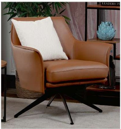 Bali leather swivel chair