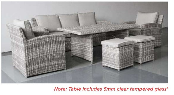 Chloe Corner Lounge mid height Dining set