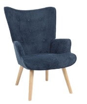 Luna Dark Blue Accent chair