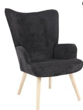 Luna Black Accent chair