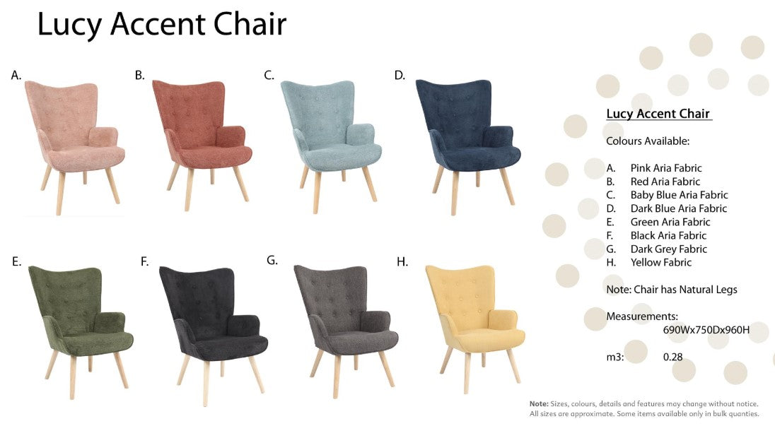 Luna Baby Blue Accent chair