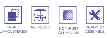 Mariah 7 Piece outdoor dining suite