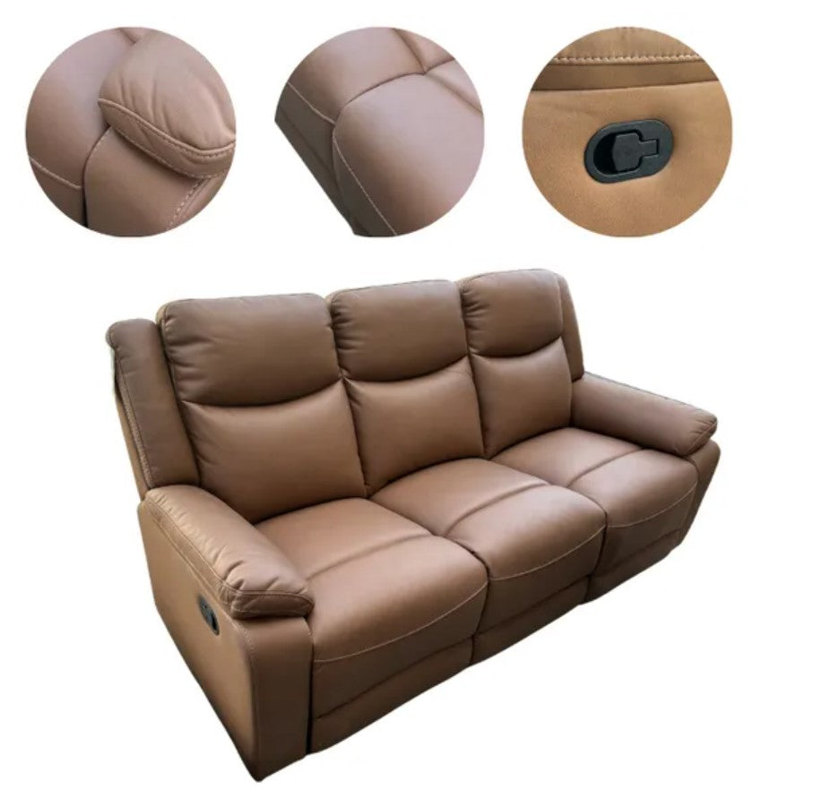 Presley 3-Seater + 2 Recliners Onyx