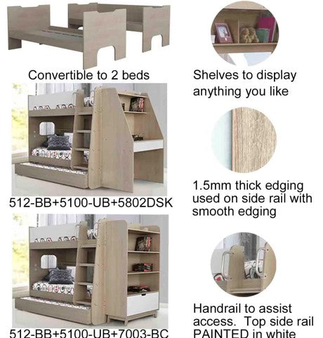 Sydney trio single bunk