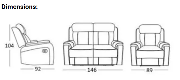 Violet 2RR+R+Recliner Navy suite