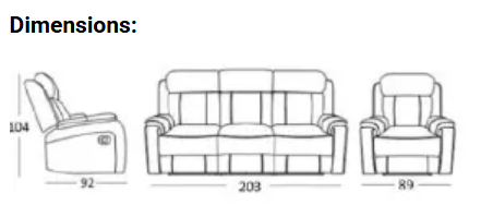 Violet 3RR+R+Recliner Navy suite