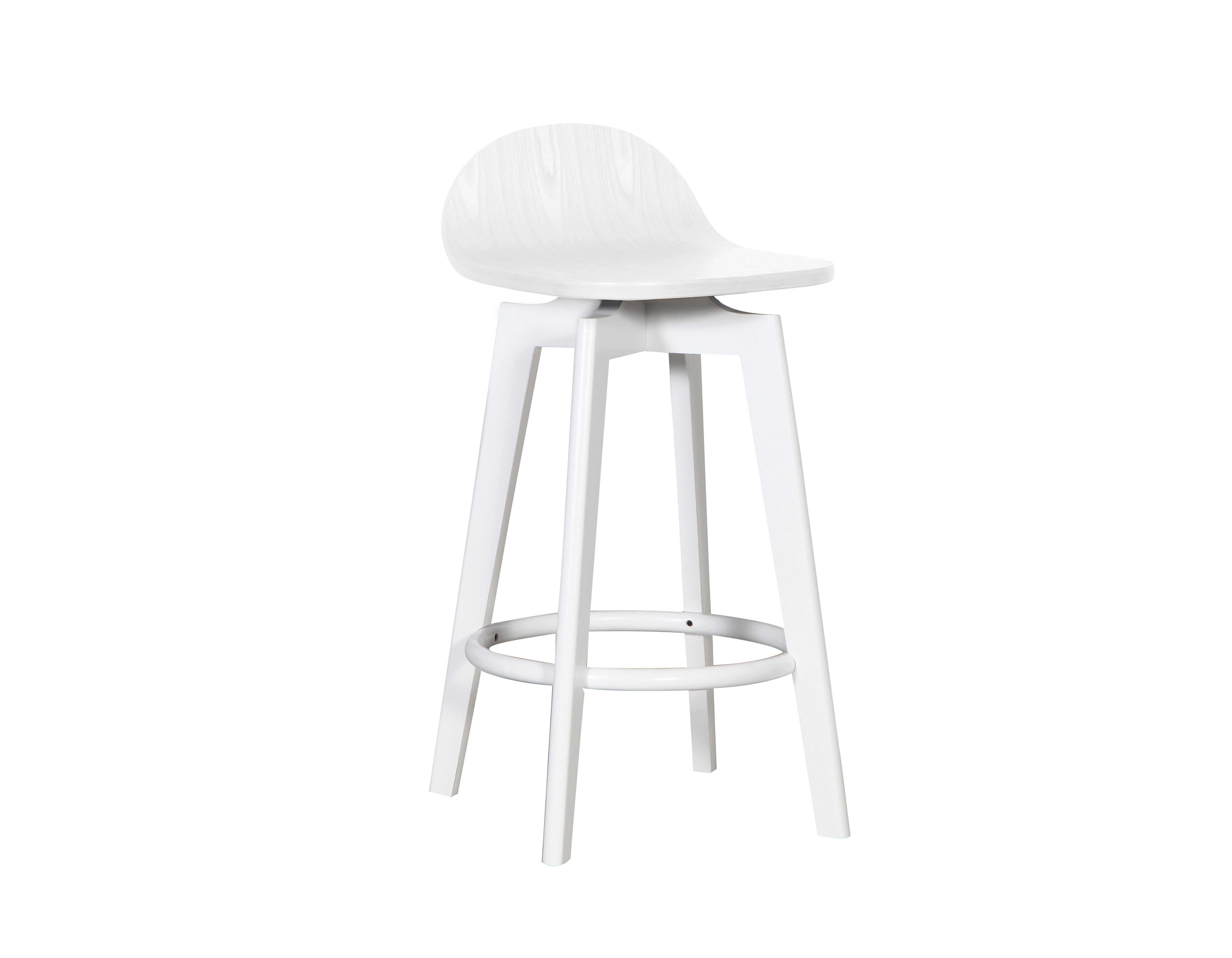 Caulford solid seat barstool