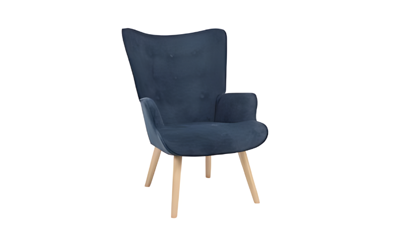 Luna Dark Blue Accent chair