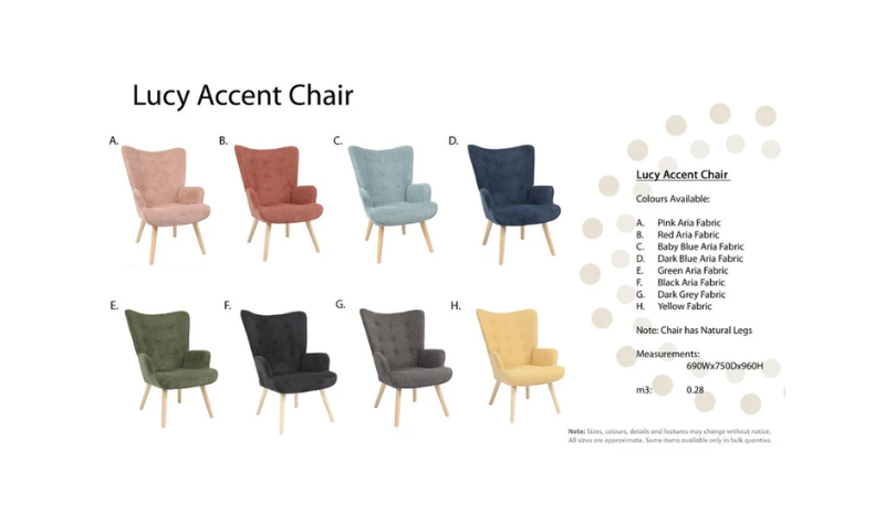 Luna Dark Blue Accent chair