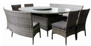 Taher 7-piece Oval outdoor Setting