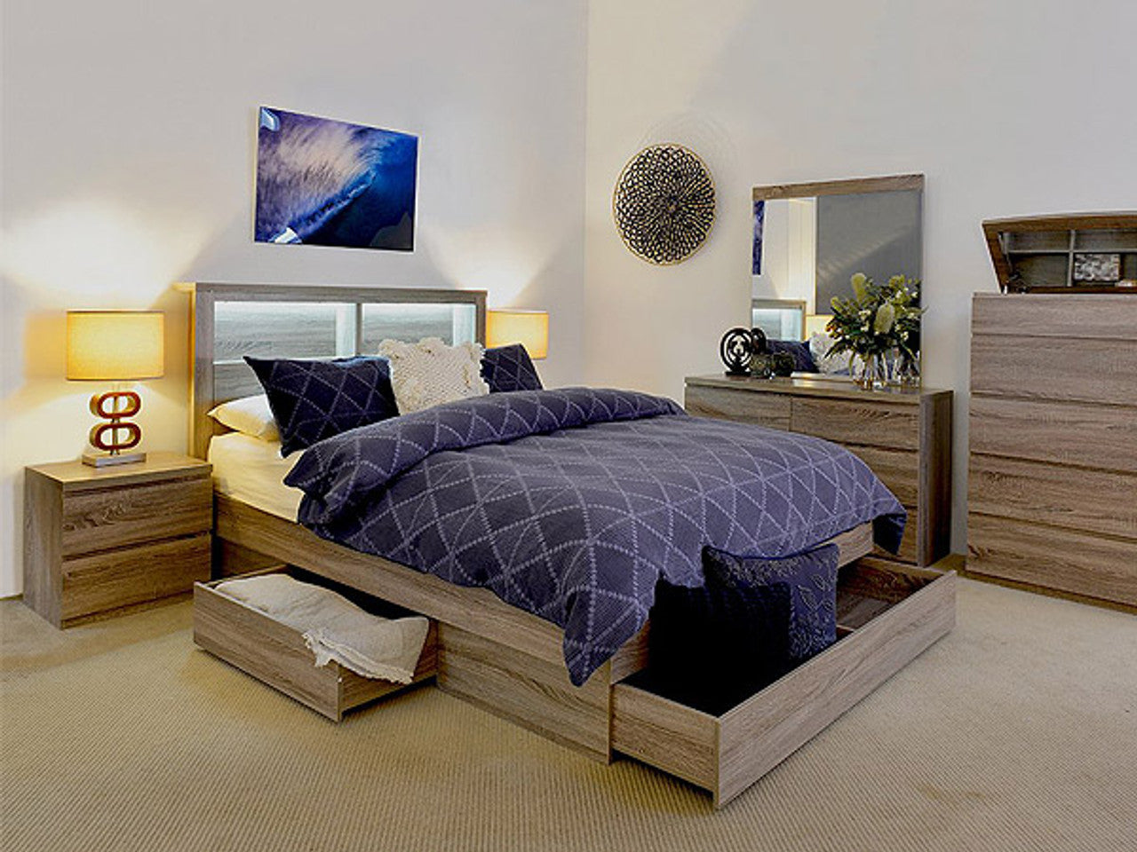 Bailey Double 3 Drawer Storage bed