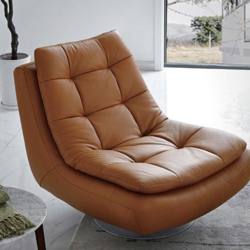 City thick leather swivel chair