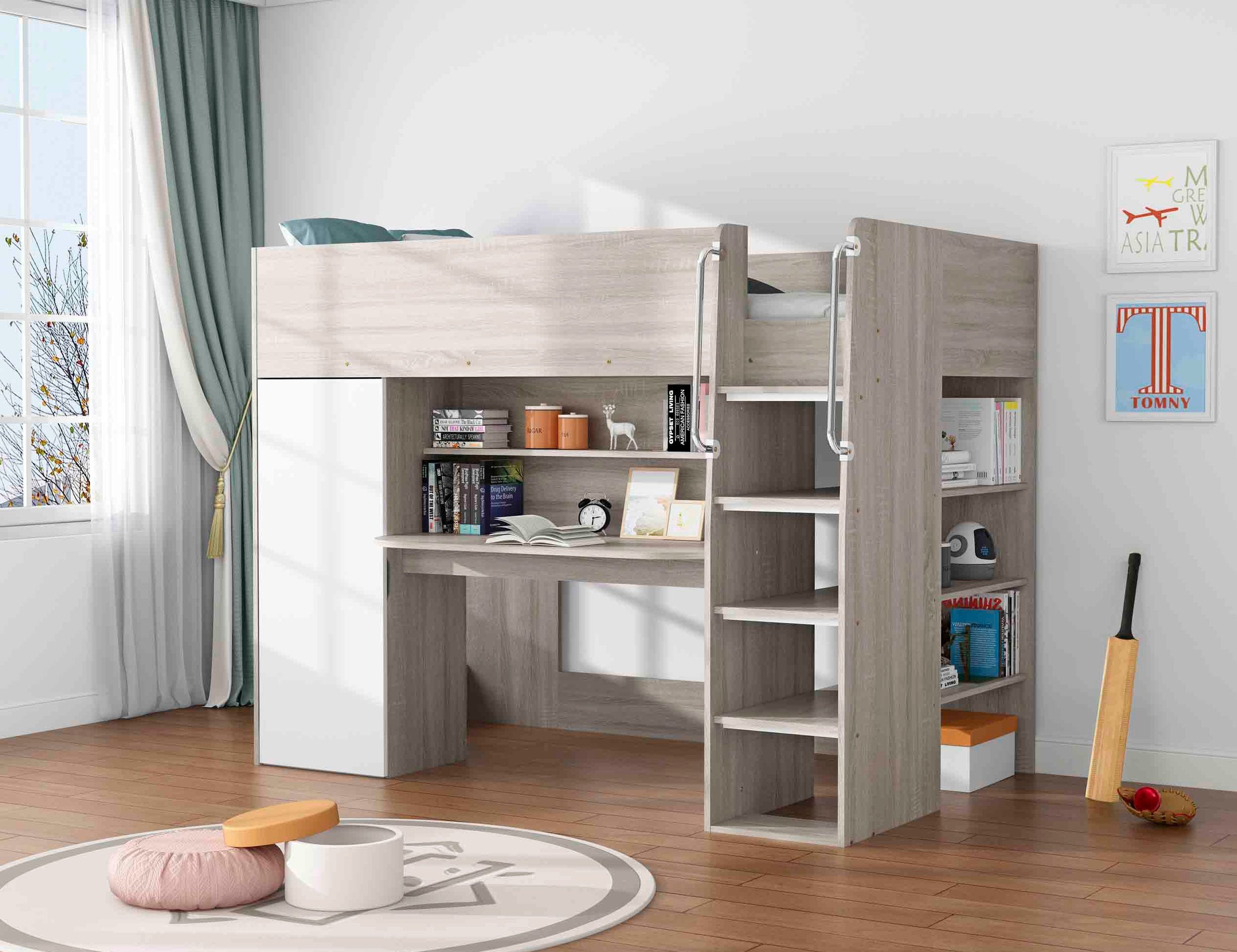 Horizon king single loft bed