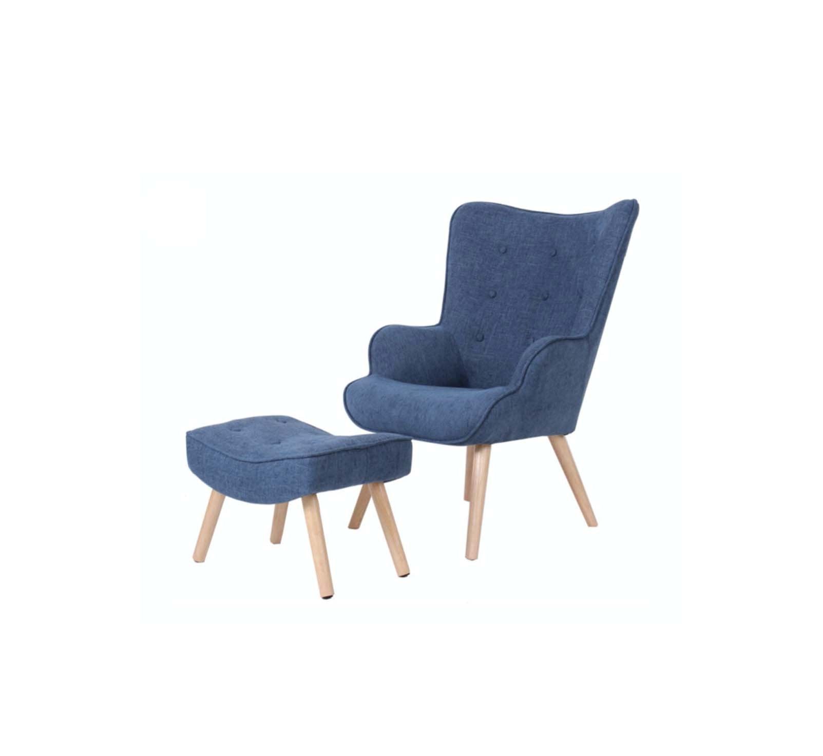 Jacob accent chair + ottoman