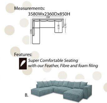 Kyrsten chaise Cnr 2-Seater Chaise lounge