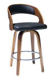 Tiger Black Bar Stool