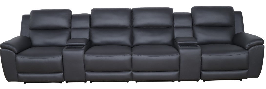San Monica 6 Piece Corner Manual lounge Onyx