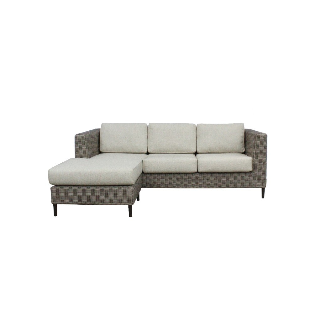 Portia outdoor three-seater chaise