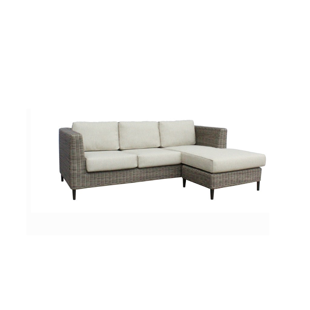 Portia outdoor three-seater chaise