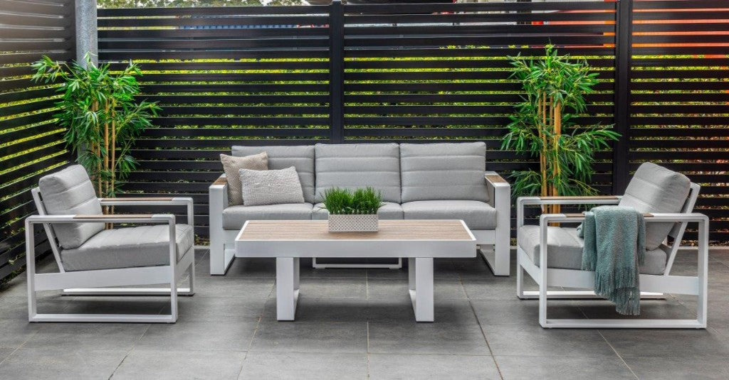 Maderia 4-piece white lounge set