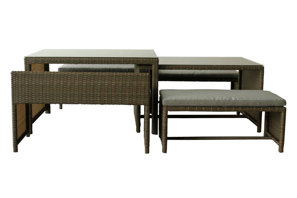 Monte 6Pc Nested Dining Bench Set